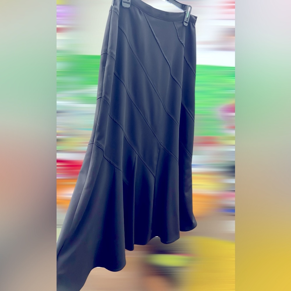 Black Maxi A-Line Skirt
